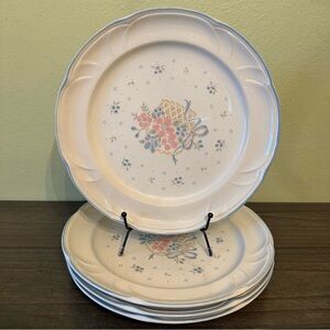 Johann Haviland Country Basket Collection 10.75" Stoneware Dinner Plates